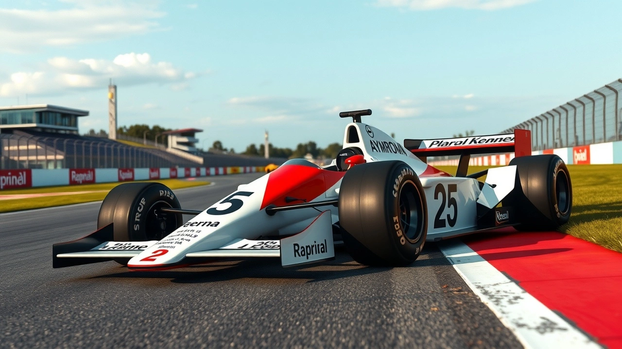 voiture de Formule 1 avec les couleurs d'Ayrton Senna