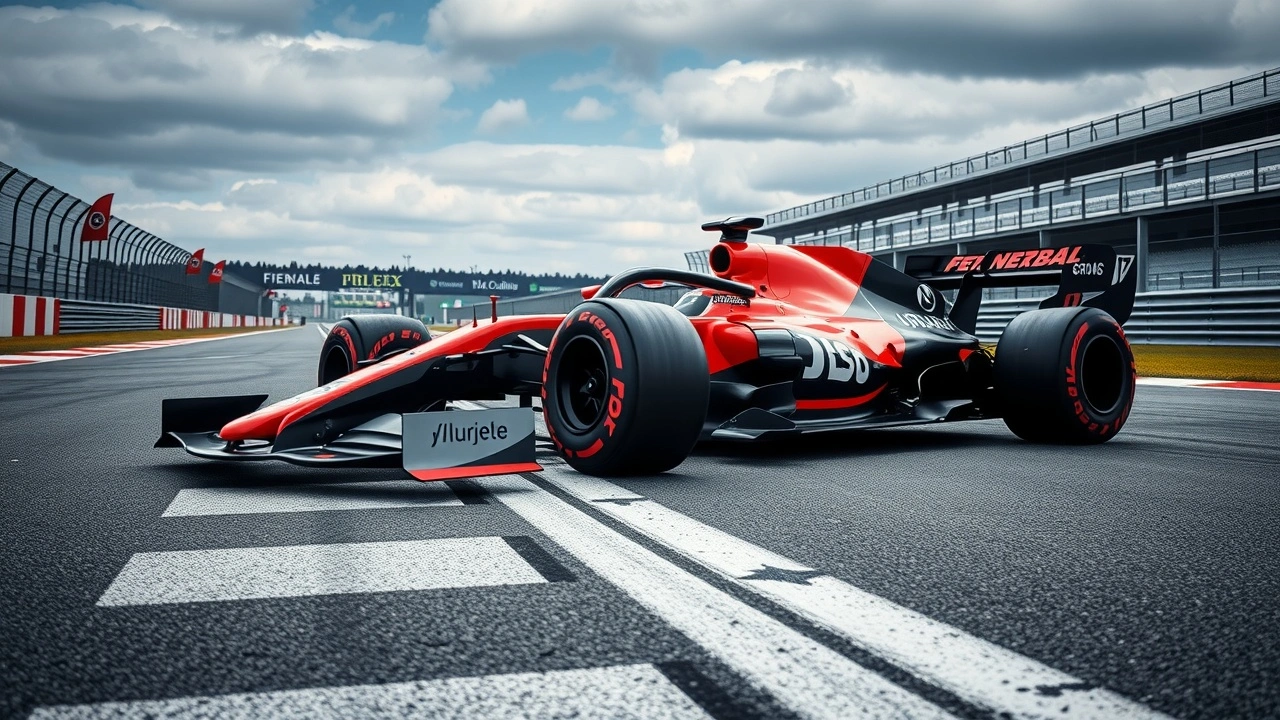 voiture de Formule 1 moderne sur circuit